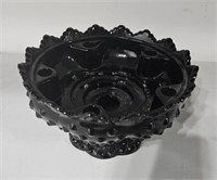 Fenton Ebony black candle bowl, 1968-74