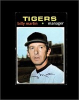 1971 Topps #208 Billy Martin EX to EX-MT+