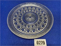 Medallion Design Glass Platter 11" Round