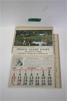 Orrco Farms Dairy Newton IA. 1939 Calendar