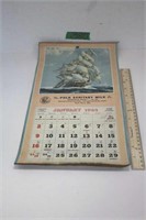 1944 Calendar Polk Sanitary Milk Co. Indianapolis