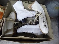 2 pair vintage ice skate - size unknown