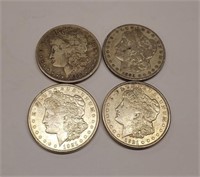 4 Silver Dollars AG-F