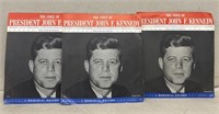John F Kennedy a memorial 45 record lot of three