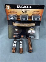 3 Duracell Head Lamps