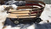 Child’s hand sleigh, with wheels