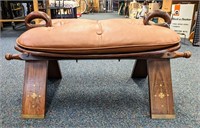 1960's Camel Saddle Foot Stool