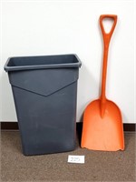 Thin Trash Can + Poly Scoop Shovel (No Ship)