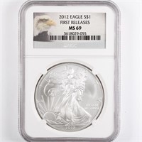 2012 Silver Eagle NGC MS69