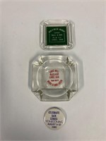 Leross Hotel Ashtrays and button