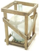 Large Wine Bottle in Wood Crate - 29" x 16" x 16"