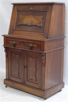 Victorian Walnut Slant Front Secretary