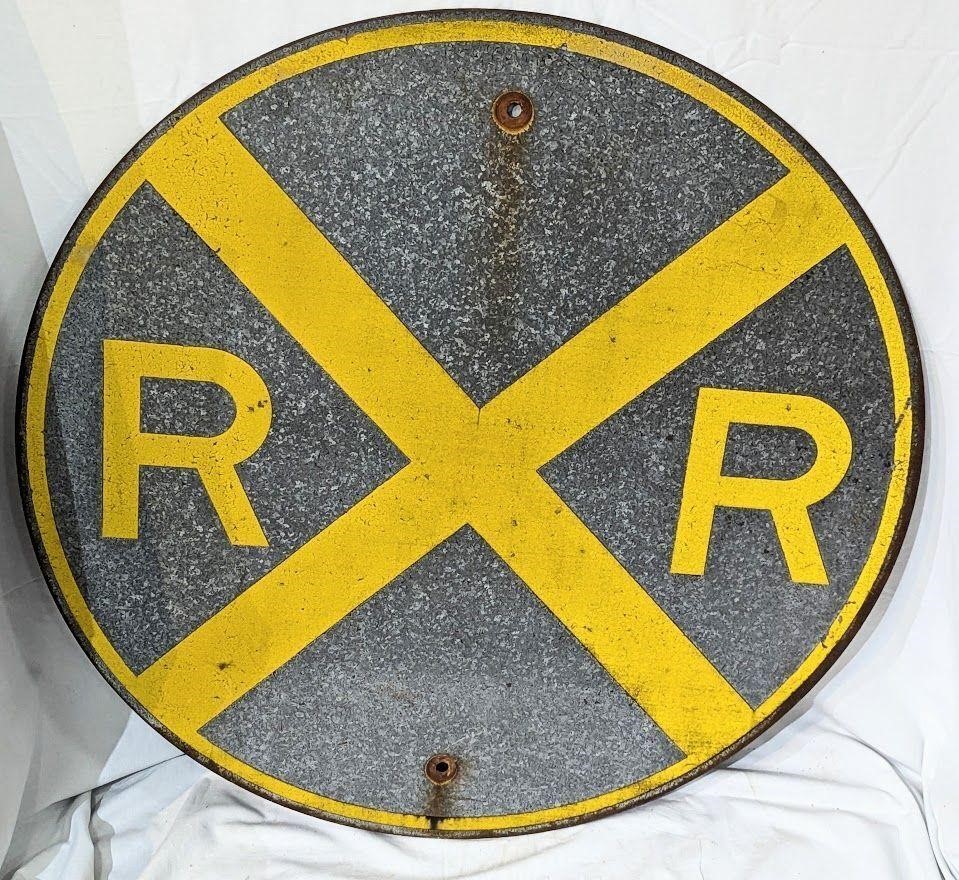 Rail Road Metal Crossing Sign
