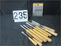 Group of Buck & Other Wood Lathe Tools