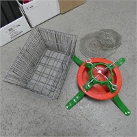 Metal Modern Wire Baskets & Christmas Tree Stand