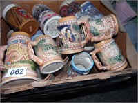 GROUP OF COLLECTIBLE BEER STEINS