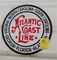 Porcelain Atlantic Coast Sign; 10" Diameter