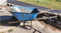 Wheelbarrow, wood handles, pneumatic tire