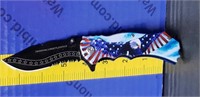 Patriotic Lock Blade Knife