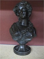 Bronze Bust of Young Lady Sculpture