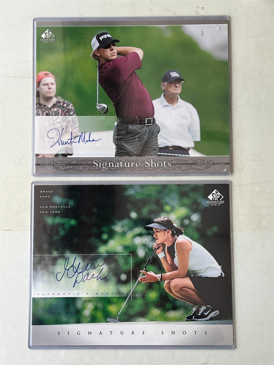 2 Autographed Golfer Photos