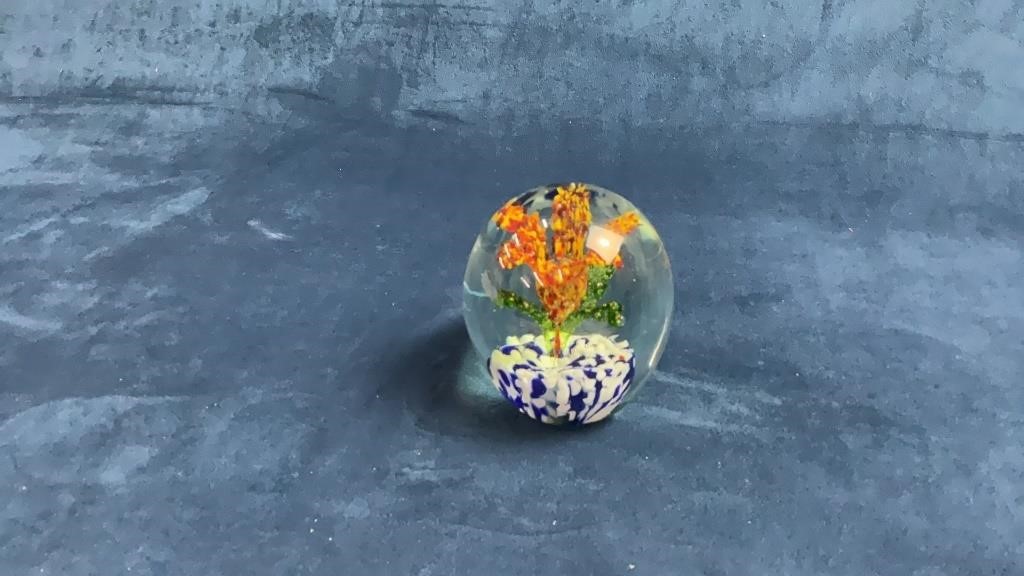 Vintage glass paper weight