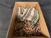 Vintage clay marbles - various sizes -
