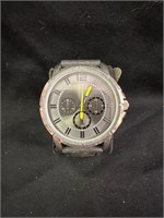 Men's Geneva Watch Grey Silicon Band