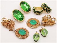 4-VINTAGE PAIRS OF CLIP ON EARRINGS-GOLD TONED