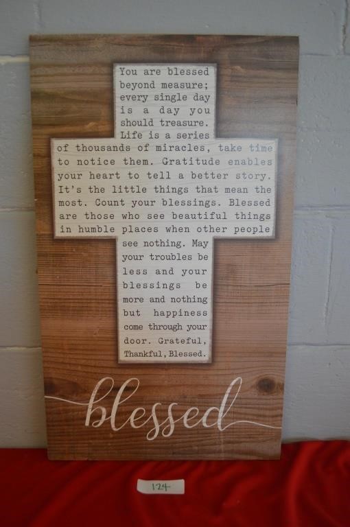 Blessed Sign On Wood