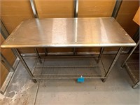 All S.S. Table with Undershelf