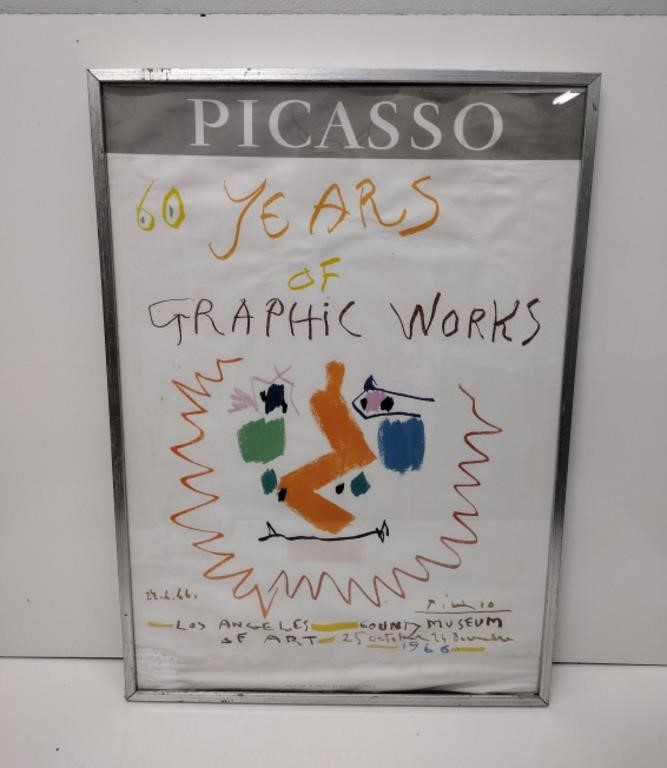 1966 Picasso Los Angeles Museum Poster