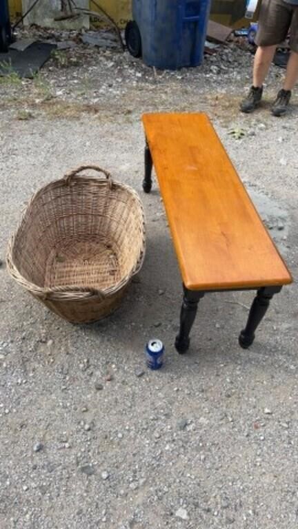 Large Basket , Long Side Table