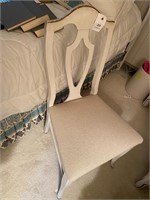 white wood chair with 3 pc bedroom suite