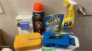 Laundry supplies, and chemicals, used.