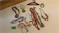 Necklaces and necklace hanger