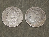 1901 O & 1885 Morgan 90% SILVER Dollars