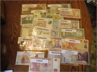 20 Foreign Banknotes from 20 different Countries