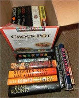 box books Dean Koontz, Stephen King, etc.