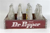 Vintage Dr. Pepper Crate and Misc. Bottles