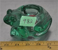 Indiana Glass frog candle holder