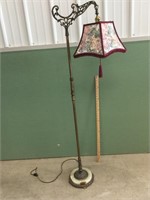 Metal Floor lamp w/marble base