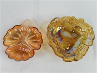 Carnival Glass Decorative Dishes (2)