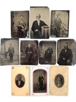 11 Tintype Photos Portraits of Men