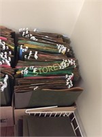 Legal Hanging File Folders & 2 White Baskets