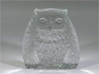 Pressed Glass Owl Figurine