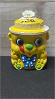 Vintage Bear Cookie Jar Japan 11" High X 8" Diamet