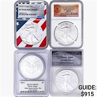 2011-2018 [4] Silver Eagle  MS/PF69/70