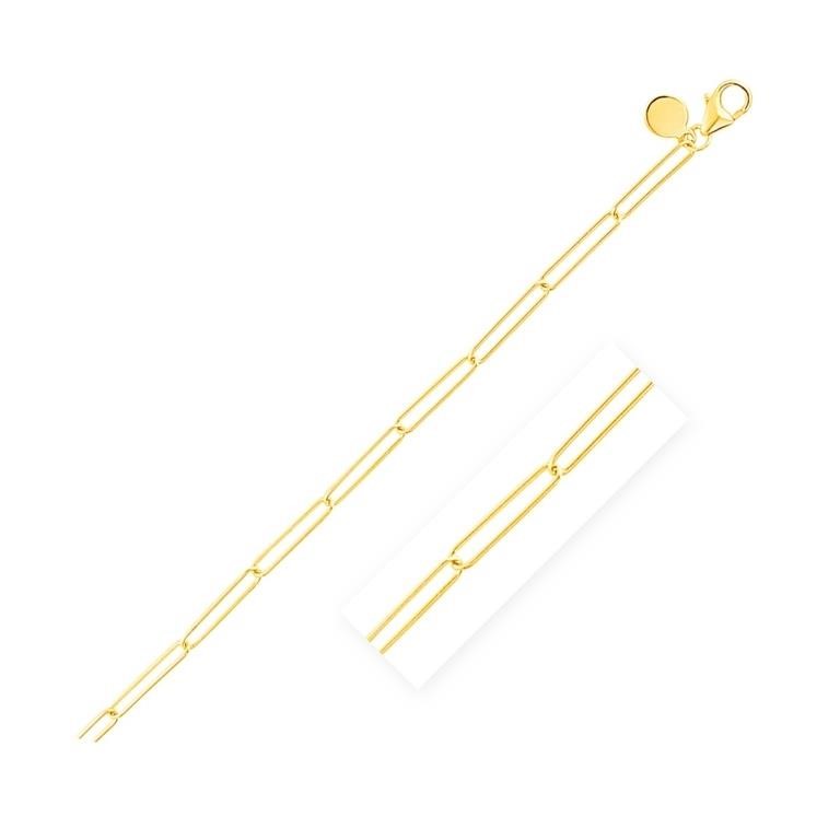 14k Gold Wire Paperclip Chain