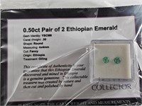 .50ct Pair of 2 Ethiopian Emeralds